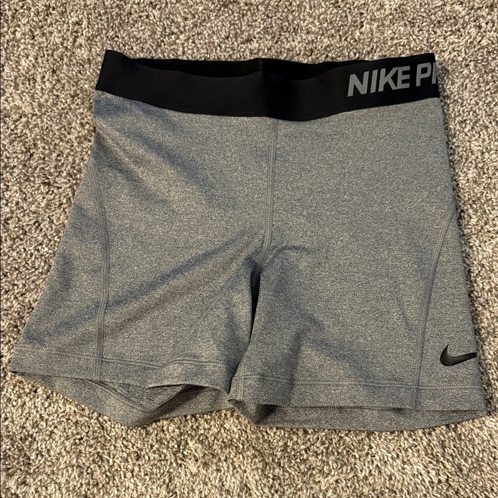 Nike Women's Black and Gray Bike Shorts